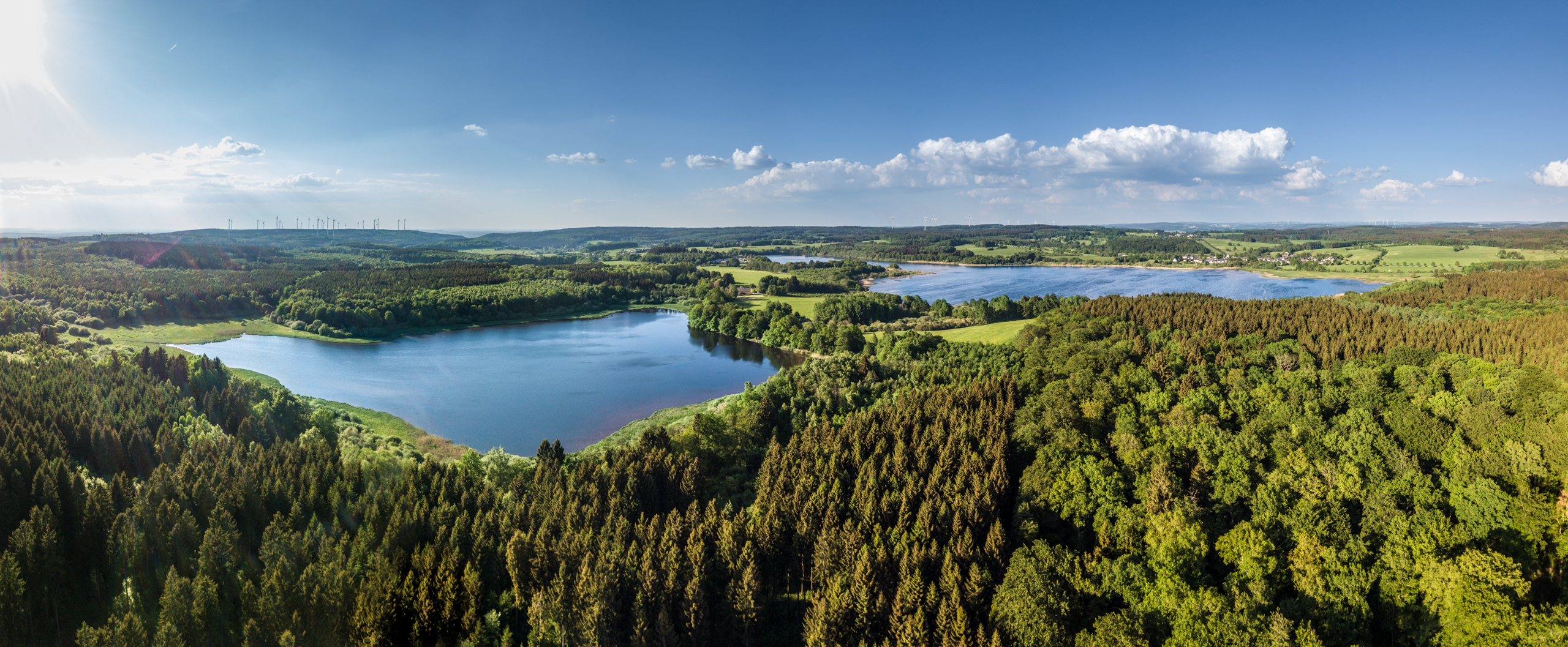 Luftbildaufnahme vom Dreifelder Weiher 