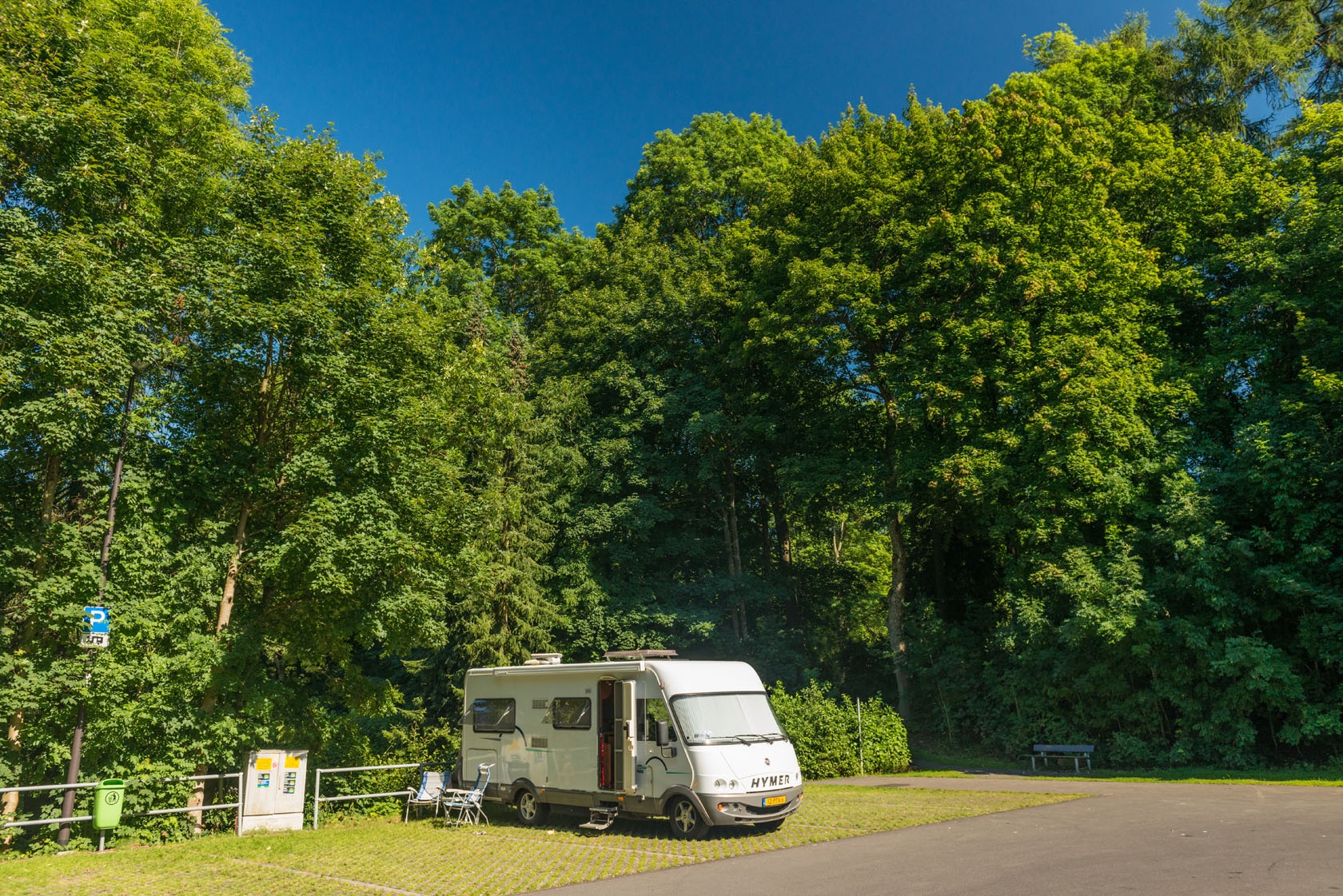 Camper am Wohnmobilstellplatz Burggarten