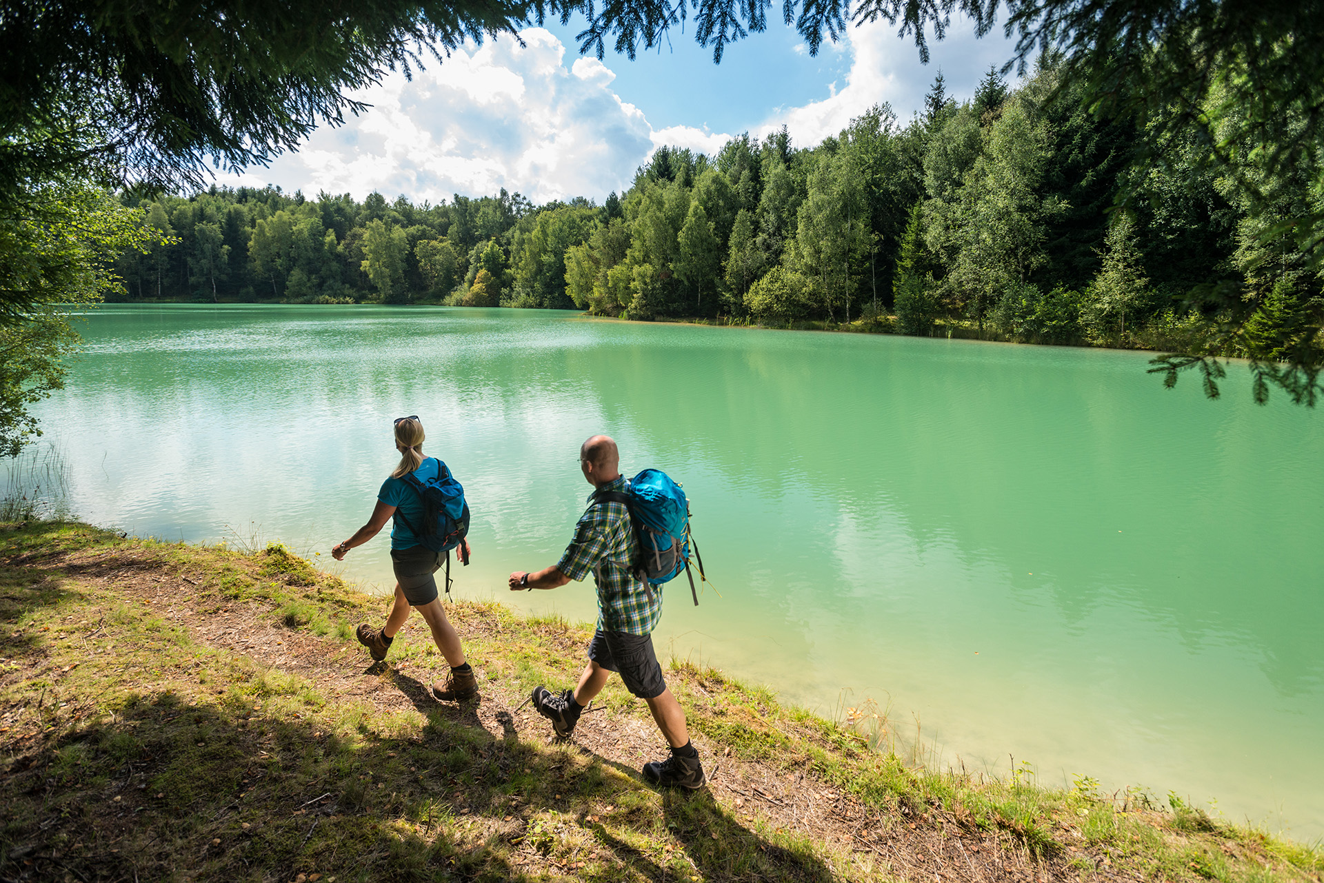 Wanderer an der Kaolingrube 