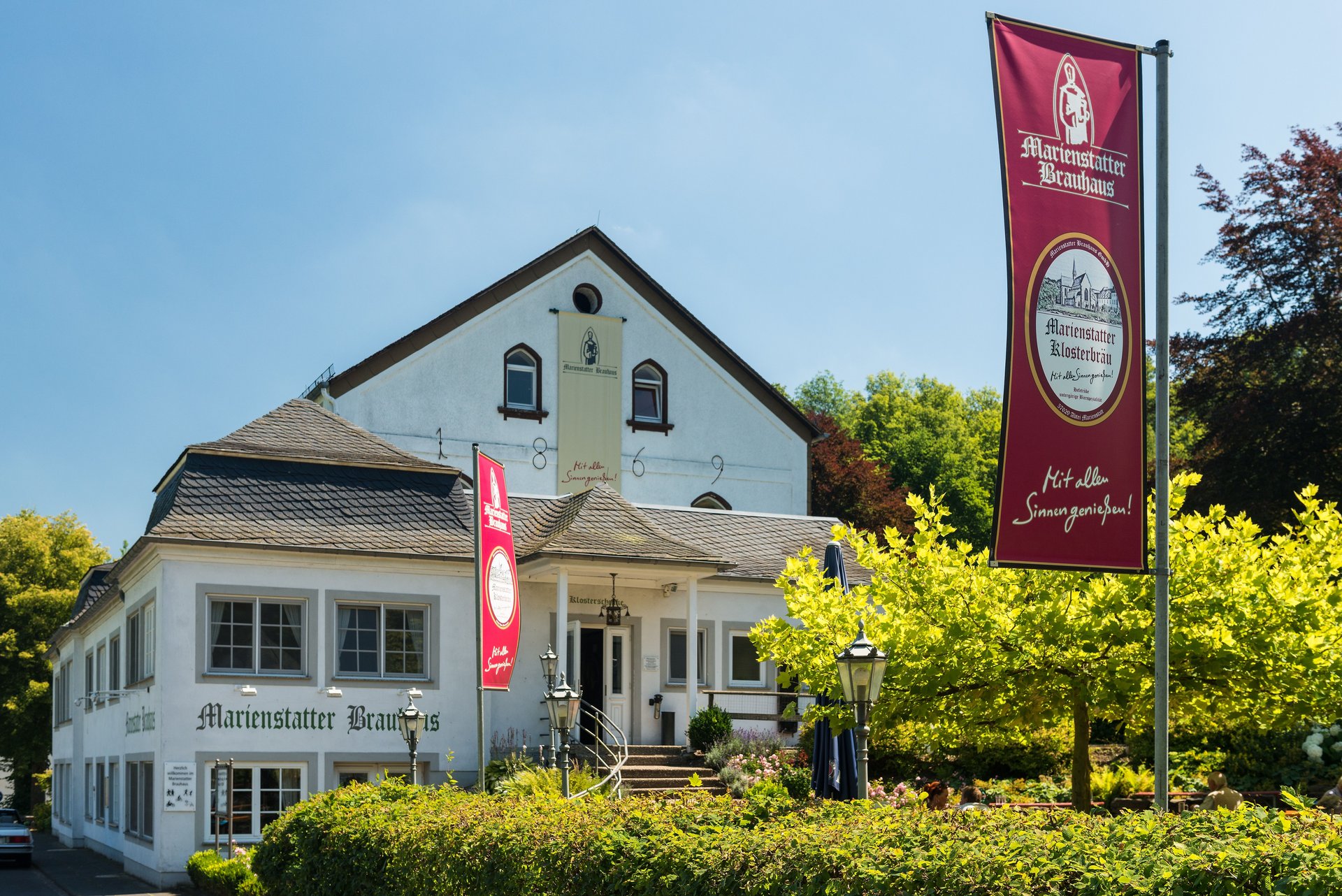 Außenansicht des Marienstätter Brauhaus