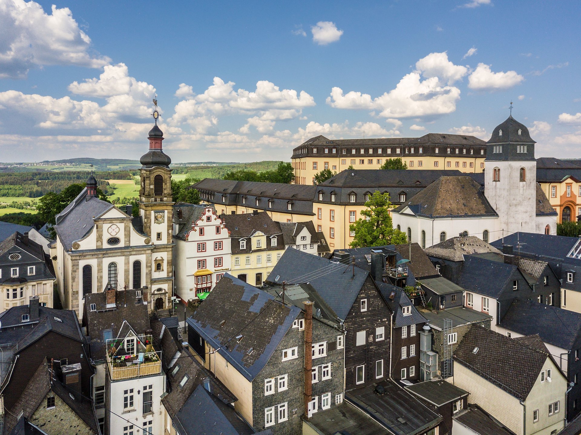 Luftansicht von Hachenburg